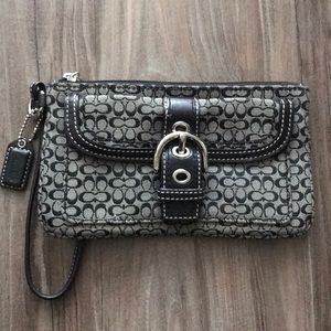 Coach signature wristlet